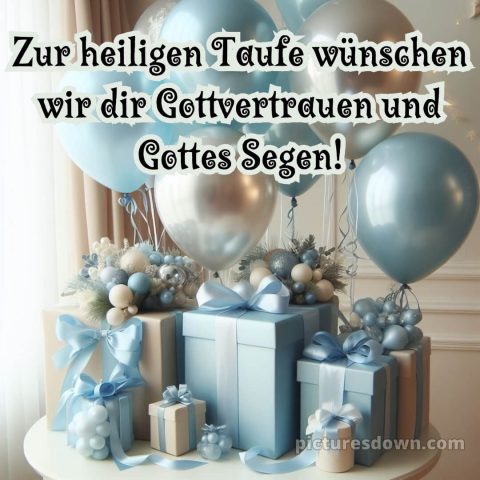 Glückwünsche zur Taufe Junge modern bild Geschenke kostenlos