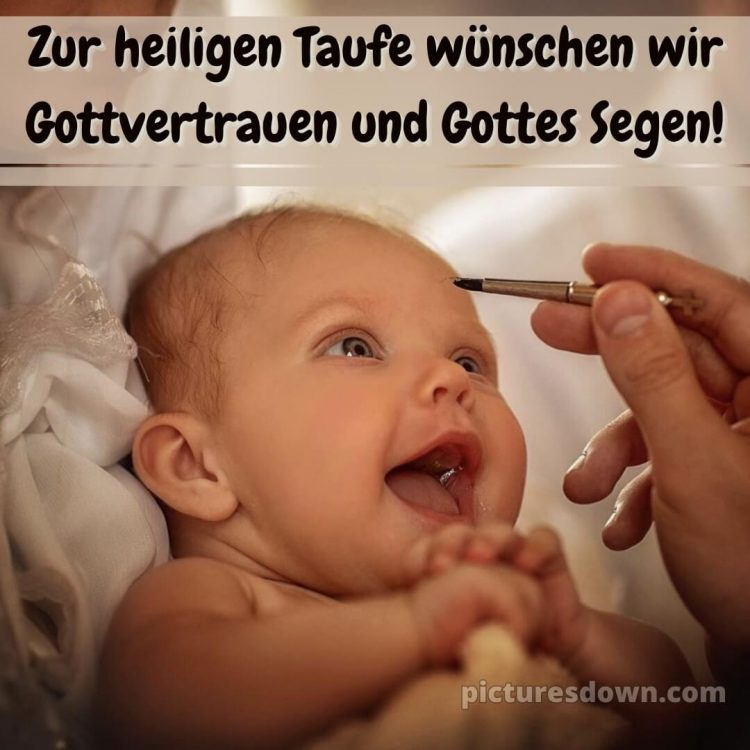Glückwünsche zur Taufe Junge modern bild Kleinkind kostenlos