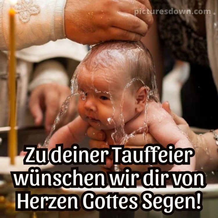 Glückwünsche zur Taufe Junge modern bild Säugling kostenlos
