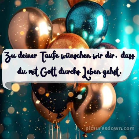 Glückwünsche zur Taufe Junge modern bild Glanz kostenlos