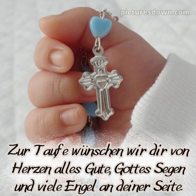 Glückwünsche zur Taufe Junge modern bild Hand kostenlos