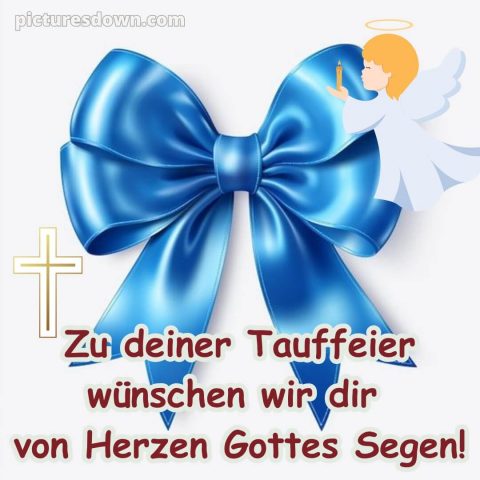 Glückwünsche zur Taufe Junge modern bild Bogen kostenlos