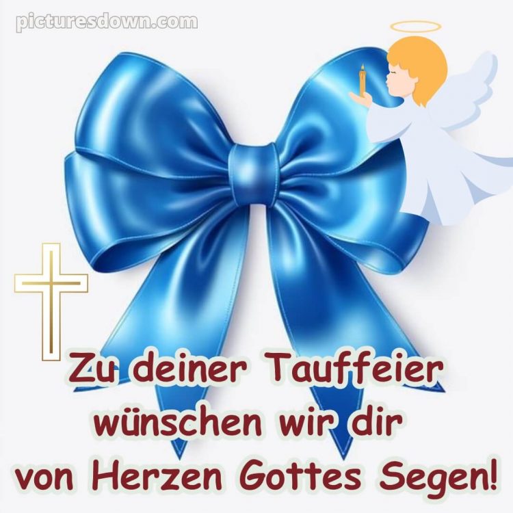 Glückwünsche zur Taufe Junge modern bild Bogen kostenlos