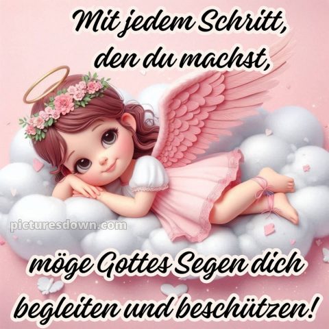 Glückwünsche zur taufe karte bild Engel kostenlos