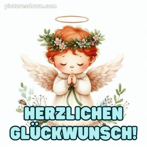 Glückwünsche zur Taufe modern kostenlos bild Engel kostenlos