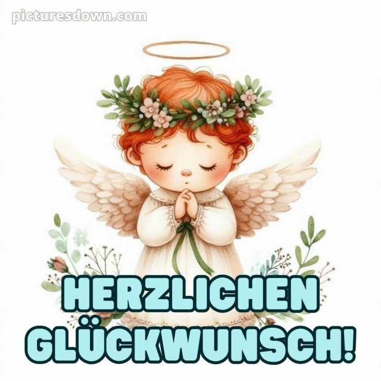Glückwünsche zur Taufe modern kostenlos bild Engel kostenlos