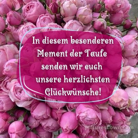 Glückwünsche zur Taufe modern kostenlos bild Strauß kostenlos