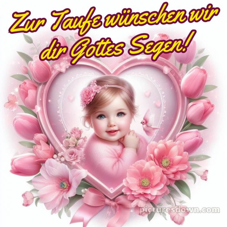 Glückwünsche zur Taufe modern kostenlos bild Herz kostenlos