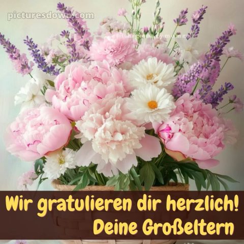 Glückwünsche zur taufe von den großeltern kurz bild Blumenstrauß kostenlos