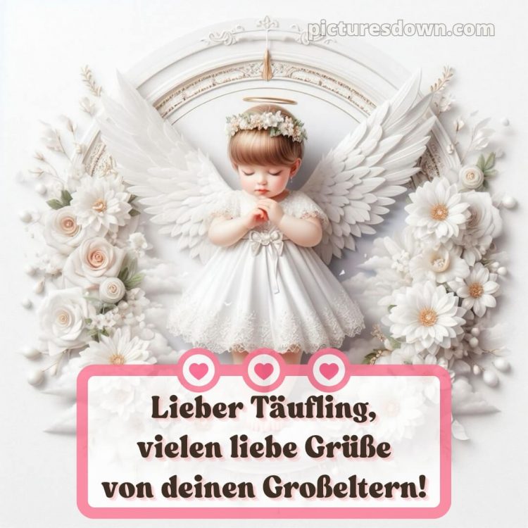 Glückwünsche zur taufe von den großeltern kurz bild Flügel kostenlos