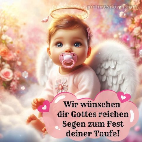Glückwünsche zur taufe von den großeltern kurz bild Engelchen kostenlos