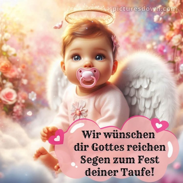 Glückwünsche zur taufe von den großeltern kurz bild Engelchen kostenlos