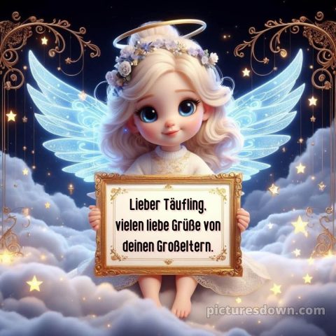 Glückwünsche zur taufe von den großeltern kurz bild Wolke kostenlos