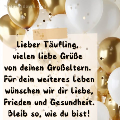 Glückwünsche zur Taufe von den Großeltern modern bild Luftballons kostenlos