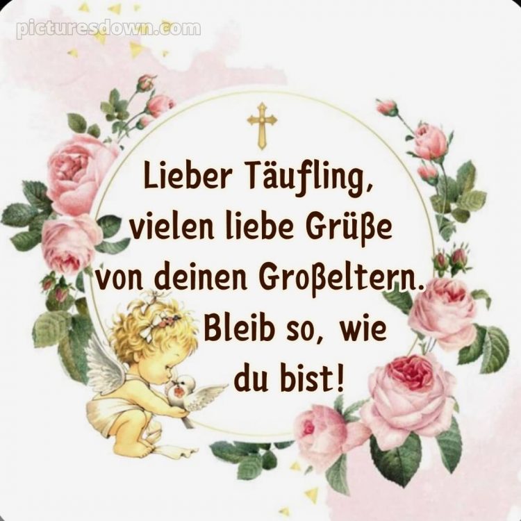 Glückwünsche zur Taufe von den Großeltern modern bild Kreuz kostenlos