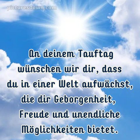 Glückwünsche zur taufe von oma und opa bild Himmel kostenlos