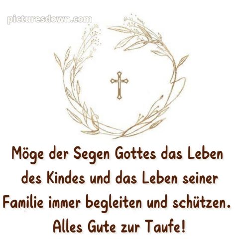 Glückwünsche zur Taufe von Paten bild Kreuz kostenlos