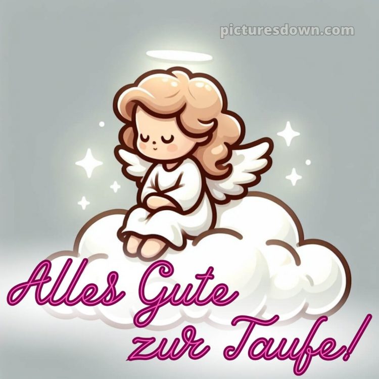 Glückwünsche zur Taufe von Paten bild Wolke kostenlos