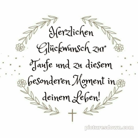 Glückwünsche zur Taufe von Paten bild Karte kostenlos