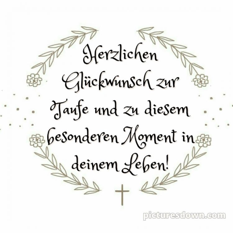 Glückwünsche zur Taufe von Paten bild Karte kostenlos