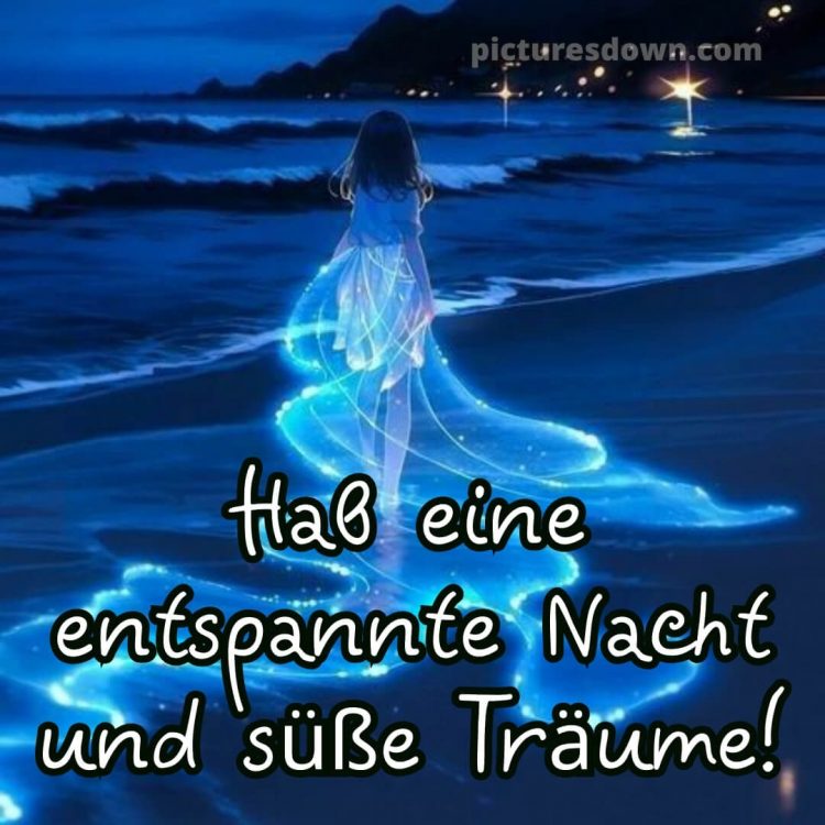 Gute nacht bilder bild Mädchen kostenlos