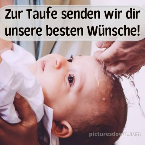 Karte Glückwünsche zur Taufe modern bild Wasser kostenlos