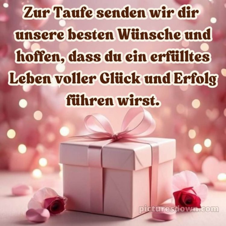 Karte Glückwünsche zur Taufe modern bild Geschenk kostenlos