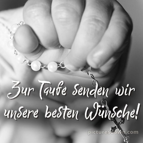 Karte Glückwünsche zur Taufe modern bild Hand kostenlos