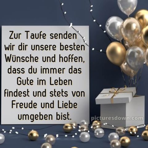 Karte Glückwünsche zur Taufe modern bild Wunsch kostenlos