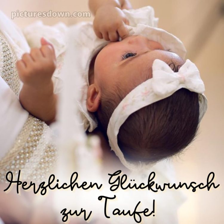 Karte Glückwünsche zur Taufe modern bild Kind kostenlos