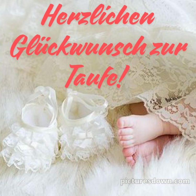 Karte Glückwünsche zur Taufe modern bild Pignetten kostenlos