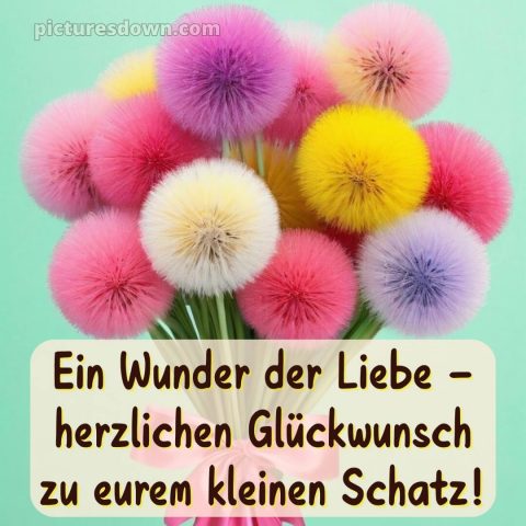 Liebevolle glückwünsche zur geburt bild Löwenzähne kostenlos