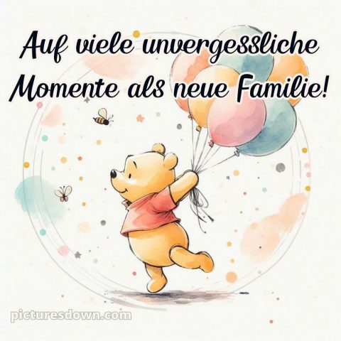 Liebevolle glückwünsche zur geburt bild Teddybär kostenlos