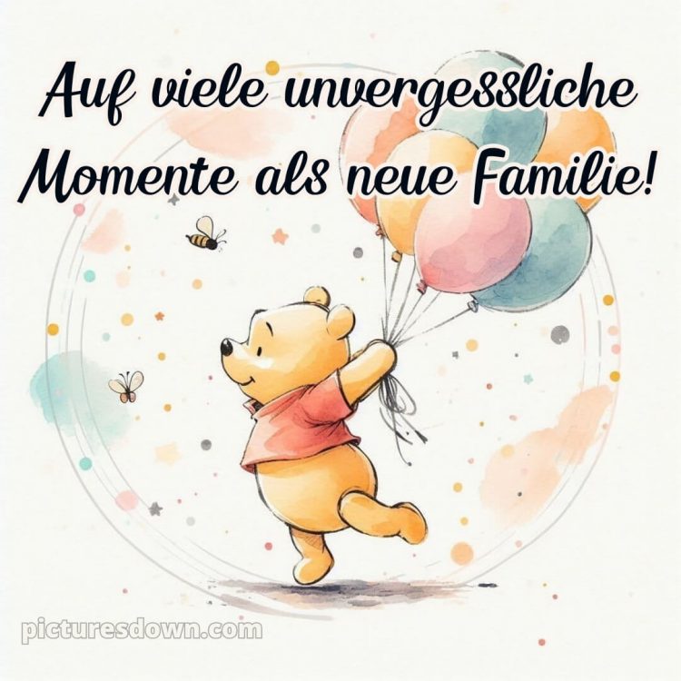 Liebevolle glückwünsche zur geburt bild Teddybär kostenlos