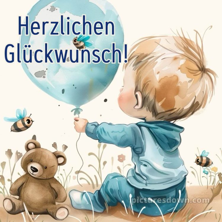 Liebevolle glückwünsche zur geburt junge bild Biene kostenlos