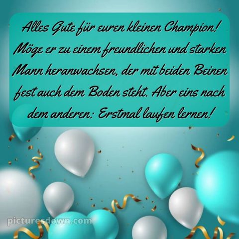 Liebevolle glückwünsche zur geburt junge bild Luftballons kostenlos