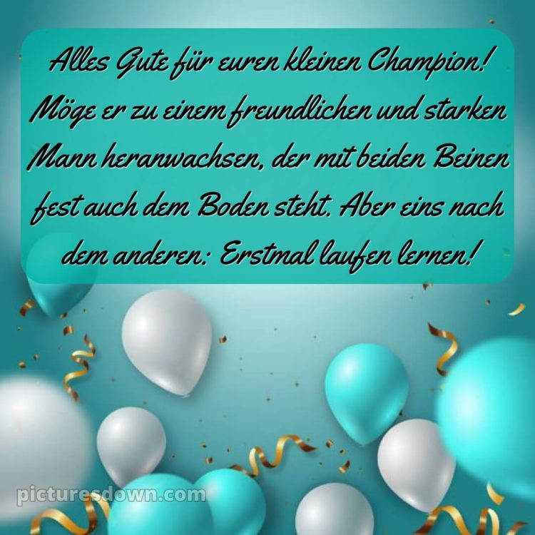 Liebevolle glückwünsche zur geburt junge bild Luftballons kostenlos