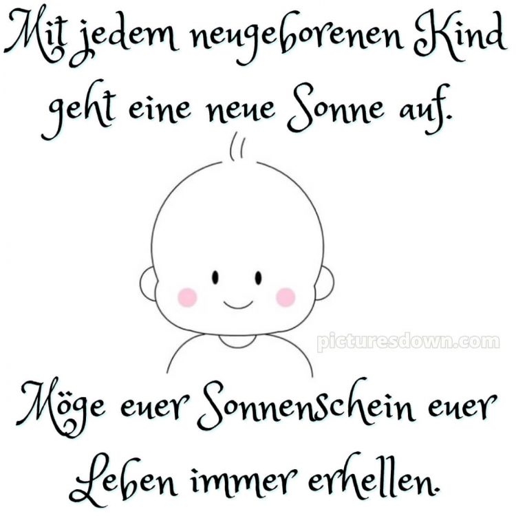 Liebevolle glückwünsche zur geburt junge bild Säugling kostenlos
