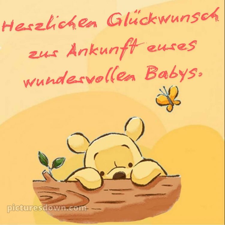 Liebevolle glückwünsche zur geburt kurz bild Teddy kostenlos