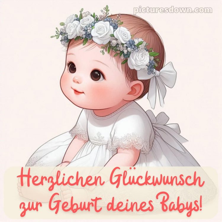Liebevolle glückwünsche zur geburt mädchen bild Blumen kostenlos