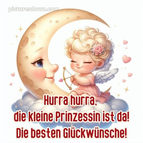 Liebevolle glückwünsche zur geburt mädchen bild Mond kostenlos