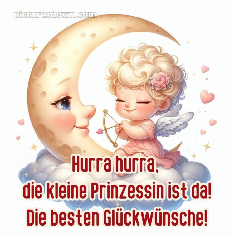 Liebevolle glückwünsche zur geburt mädchen bild Mond kostenlos