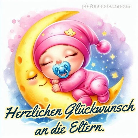 Liebevolle glückwünsche zur geburt mädchen bild Sterne kostenlos