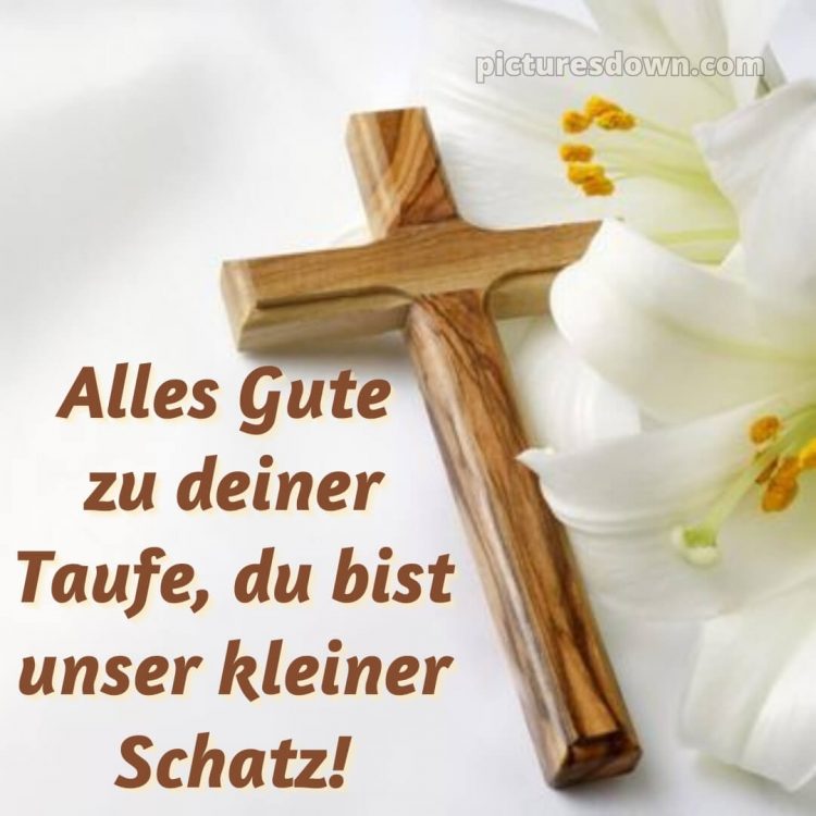 Oma Glückwünsche zur Taufe von den Großeltern bild Kreuz kostenlos