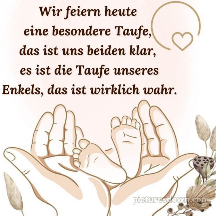 Oma Glückwünsche zur Taufe von den Großeltern bild zwei Hände kostenlos