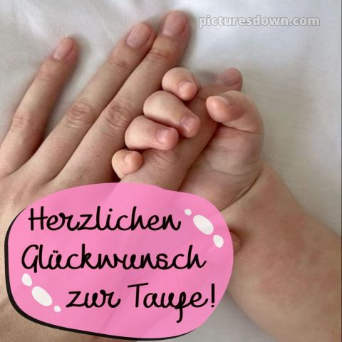 Taufkarte glückwünsche zur taufe modern bild Hände kostenlos