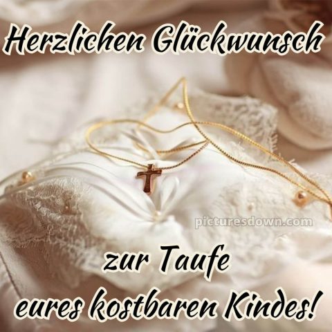 Taufkarte glückwünsche zur taufe modern bild Kreuz kostenlos
