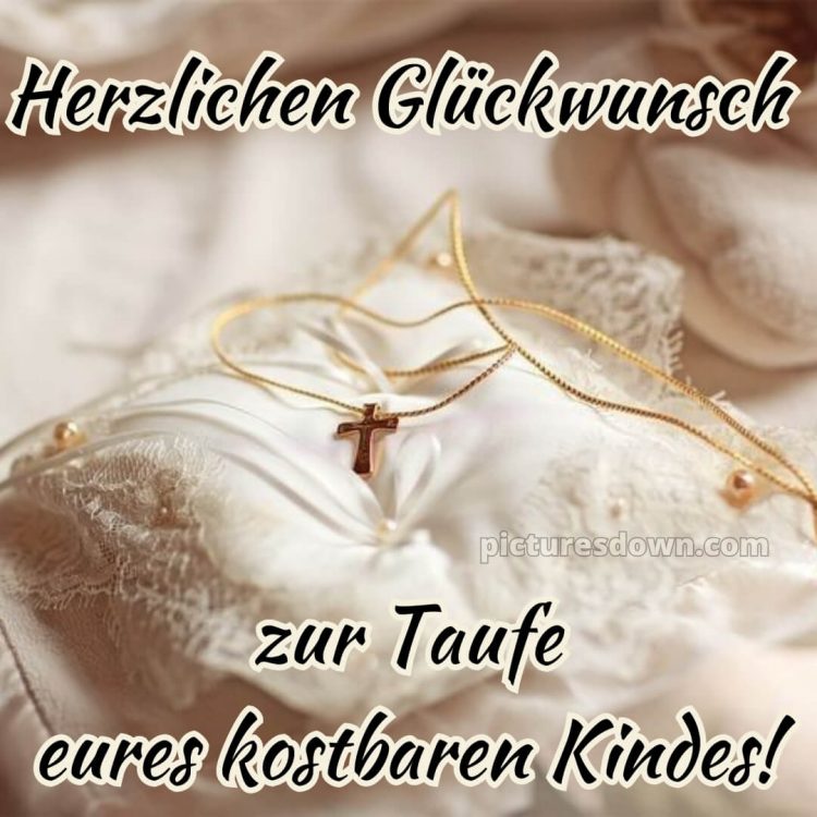 Taufkarte glückwünsche zur taufe modern bild Kreuz kostenlos
