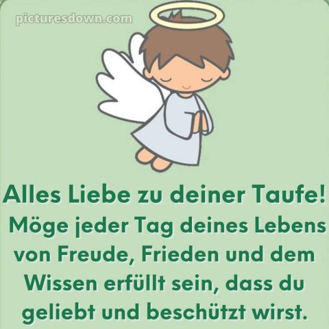 Taufspruch glückwünsche zur taufe von den großeltern bild kleiner Engel kostenlos
