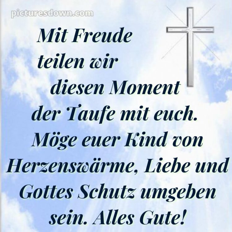 Taufspruch oma glückwünsche zur taufe von den großeltern bild blauer Himmel kostenlos